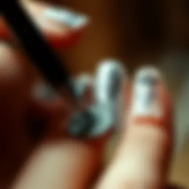 Mastering the Art of Nail Stamping Techniques A close-up view of detailed nail stamping techniques in action