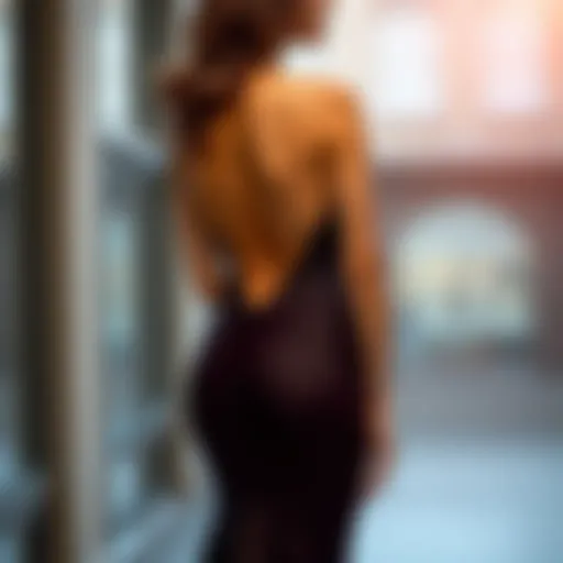 Elegance Redefined: The Backless Slit Dress Elegant backless slit dress showcased on a model