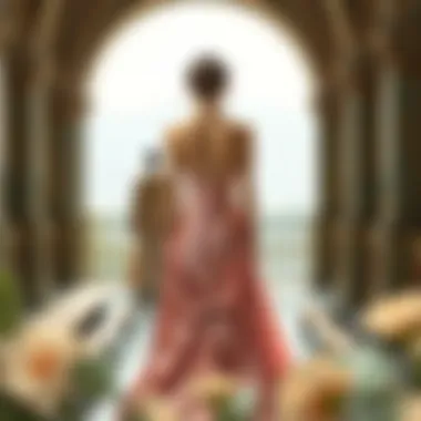 Historical artwork featuring backless gowns from past eras