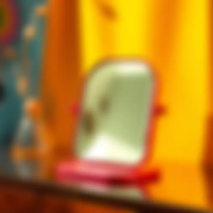 Artistic Expressions: Vibrant Tabletop Mirrors Colorful artistic tabletop mirrors