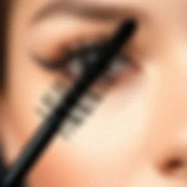 Close-up of micro wand mascara showing its unique bristle design