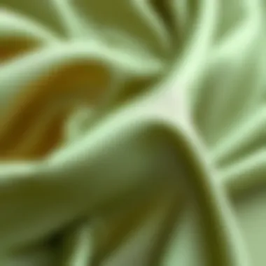 Close-up of satin fabric showcasing the rich texture and sheen
