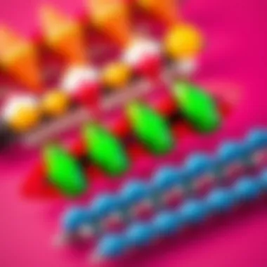 Vibrant Geometric Styles Contemporary geometric barrettes in vibrant colors