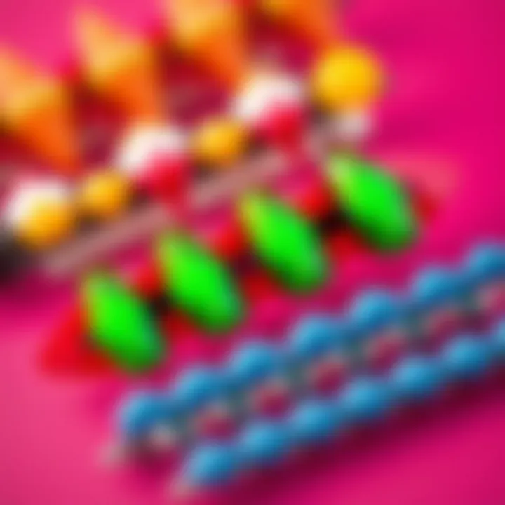 Vibrant Geometric Styles Contemporary geometric barrettes in vibrant colors