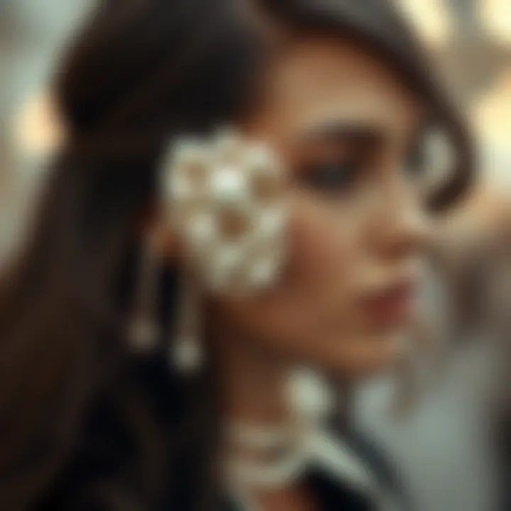 Pearl-Adorned Elegance Elegant barrette adorned with pearls