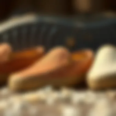 Close-up of sustainable materials used in slip-on shoes