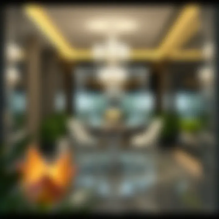 Contemporary plexiglass art installation enhancing spatial aesthetics