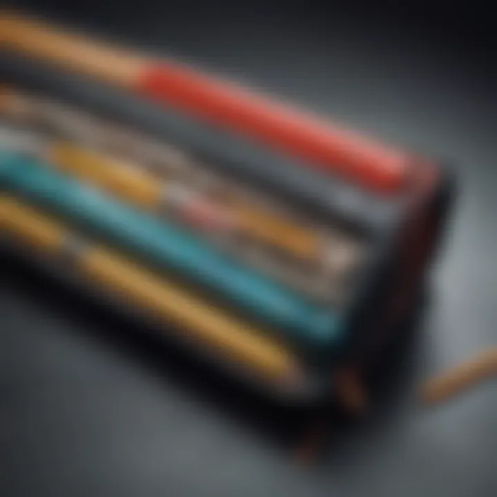 Close-up of sustainable materials used in modern pencil cases