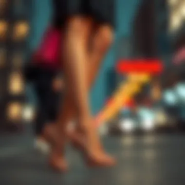 Stylish ensemble featuring high heels