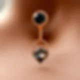 Artistic representation of a 10mm belly ring showcasing its unique design