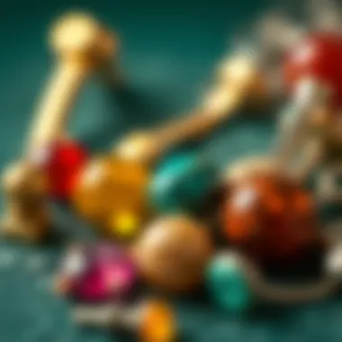 Materials of 10mm Belly Rings Close-up view of various materials used in 10mm belly rings