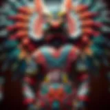 Vibrant Totem-Inspired Garment A vibrant totem-inspired garment showcasing intricate patterns and colors