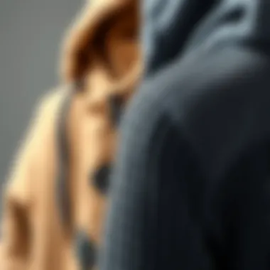 Textures of Comfort and Style A diverse range of fabric textures used in hooded cardigans