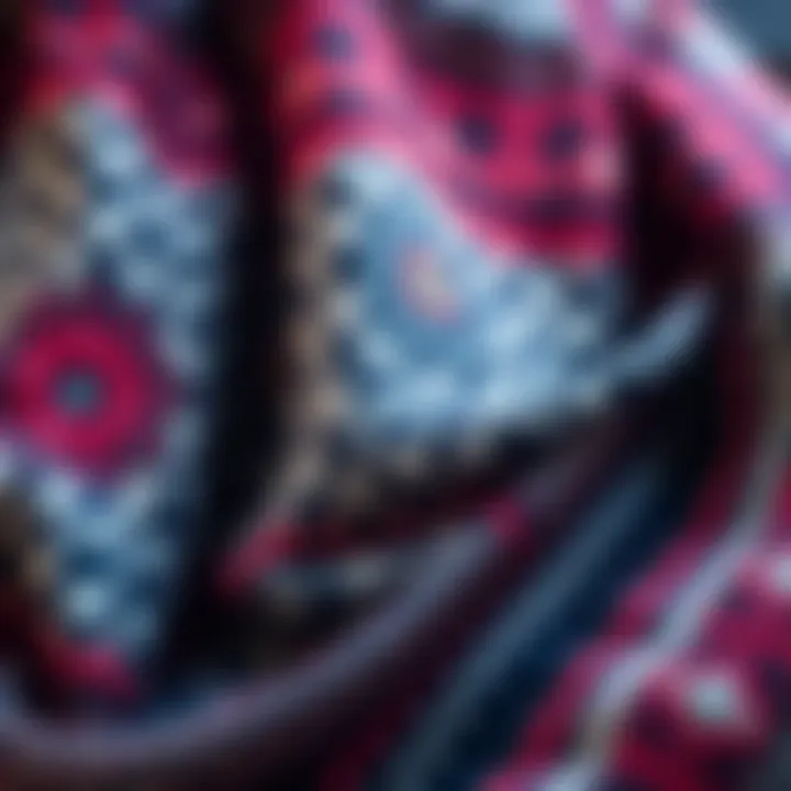 Cultural Patterns in Shawls Cultural patterns woven into a thick shawl