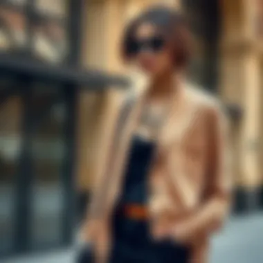 Stylish Pocket Open Cardigan Elegant pocket open cardigan styled with modern accessories