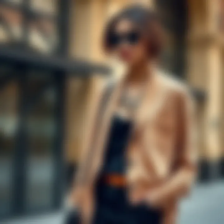 Stylish Pocket Open Cardigan Elegant pocket open cardigan styled with modern accessories