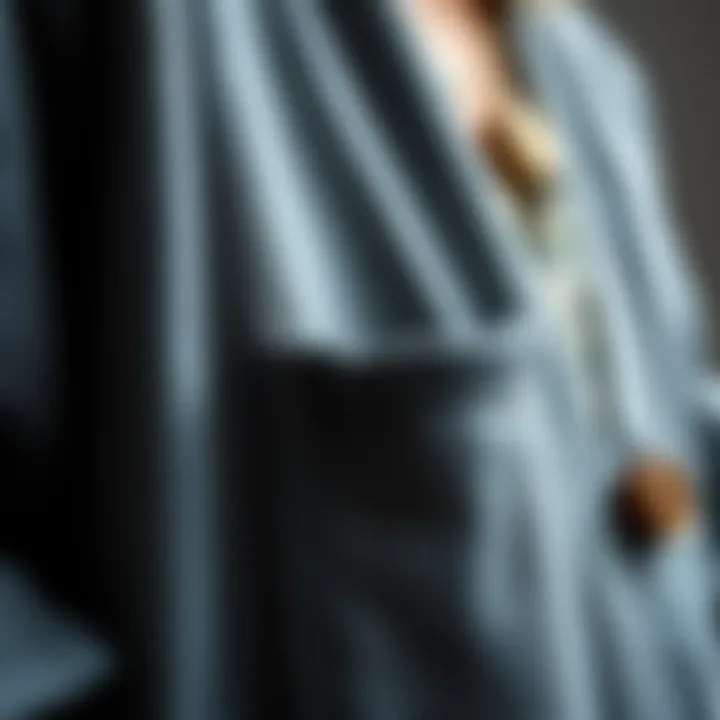 Sustainable Materials in Design Close-up of sustainable fabric used in pocket open cardigan