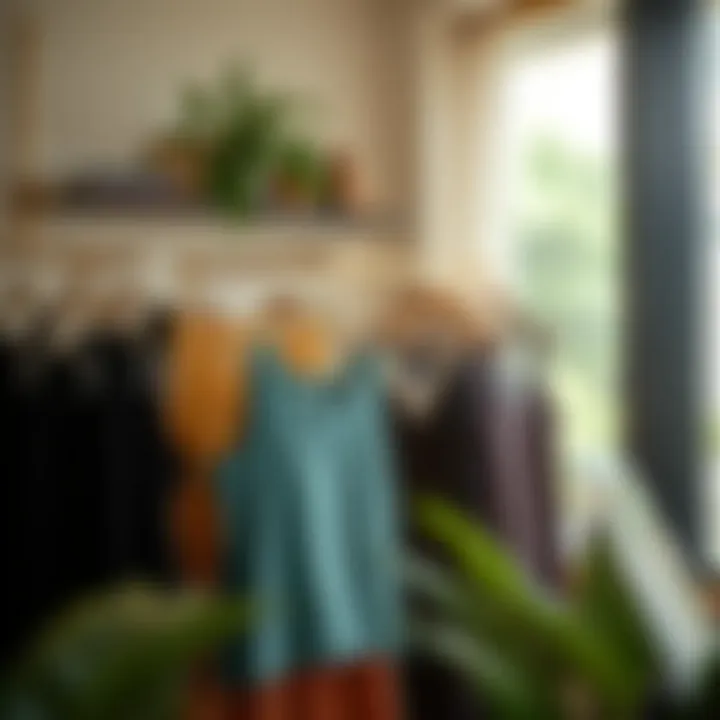 A selection of eco-friendly tank tops displayed in a chic environment.