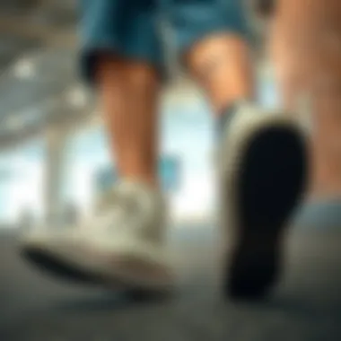 A stylish outfit featuring classic canvas shoes in a modern setting