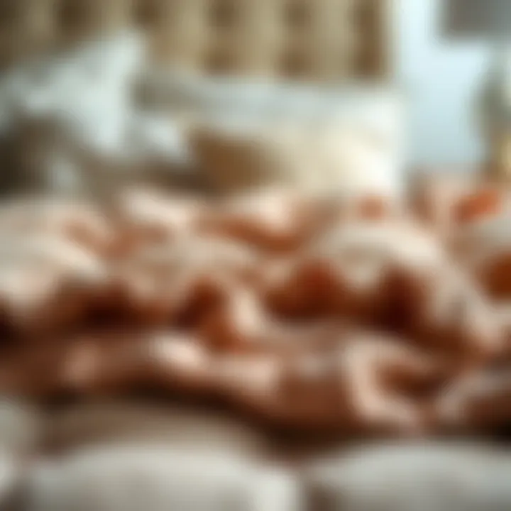 Materials Matter A close-up of various materials used in tufted bedspreads