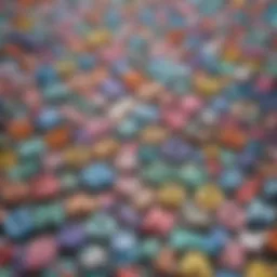 Colorful assortment of reusable alphabet stickers on a textured surface