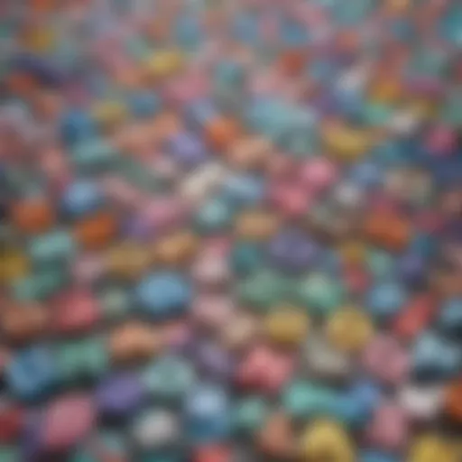 Colorful assortment of reusable alphabet stickers on a textured surface