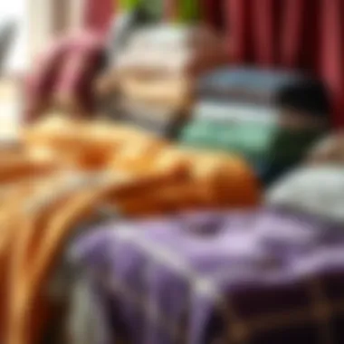 Diverse color palette of blanket slipcovers displayed