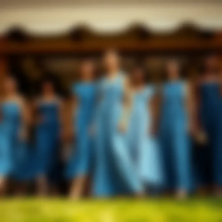 Seasonal Adaptations of Jean Blue Dresses A collection of jean blue dresses adapted for different seasons