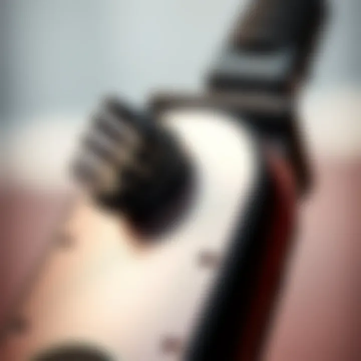 Innovative Design and Cutting Technology Close-up of the trimmer's technology and blades