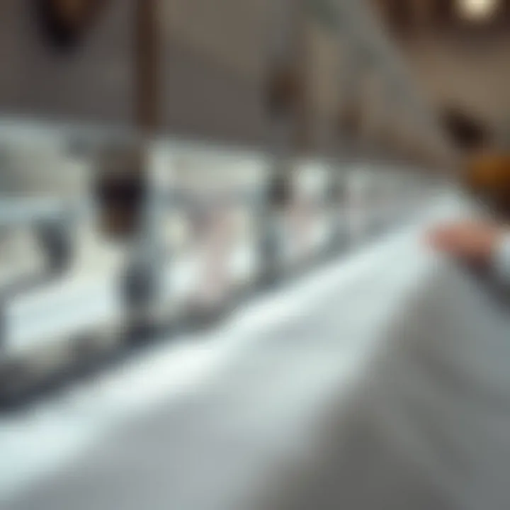 A close-up view of a digital embroidery machine in action showing threads and fabric.