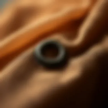 Grommet Detailing Close-up view of grommet detailing showcasing the fabric's design intricacies