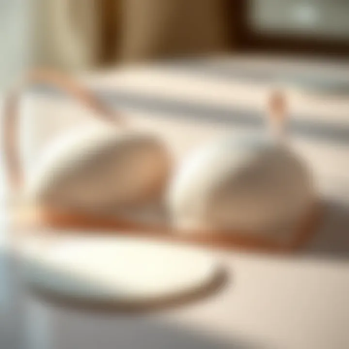 Elegant Display of Sticky Bra Pads An elegant display of sticky bra pads on a smooth surface