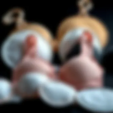 Variety of Sticky Bra Pad Styles Different styles and shapes of sticky bra pads arranged aesthetically