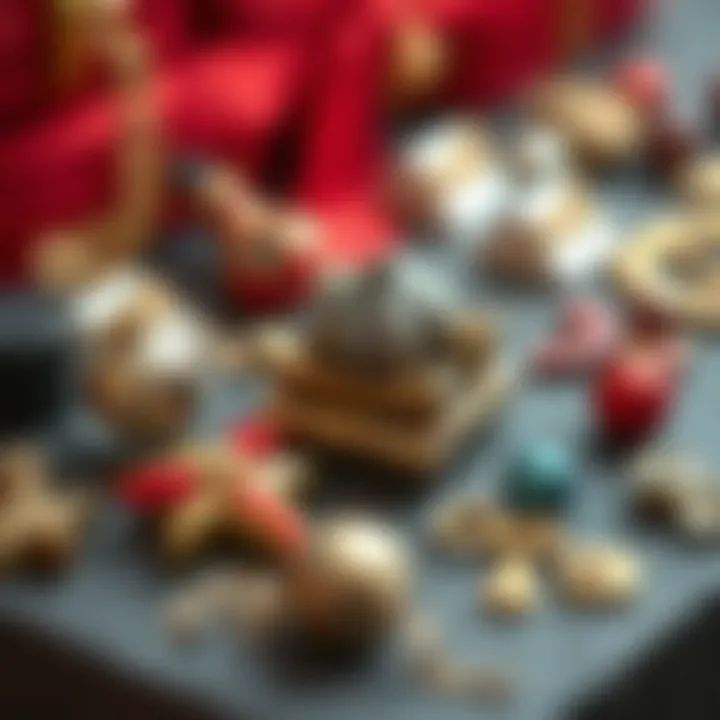 Unique Miniature Trinkets Close-up of unique miniature trinkets showcasing craftsmanship