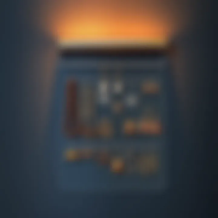 Sleek Metal Organizer Contemporary wall mounted organizer with a sleek metal finish