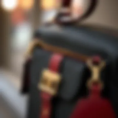 Detailed Examination of the Bag's Unique Features Close-up of the bag's intricate detailing and hardware
