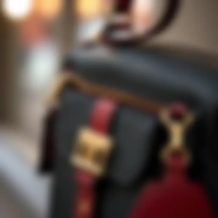 Detailed Examination of the Bag's Unique Features Close-up of the bag's intricate detailing and hardware